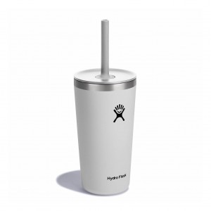 Hydro Flask 20 oz All Around™ Tumbler with Straw Lid Weiß | 1246935-PM