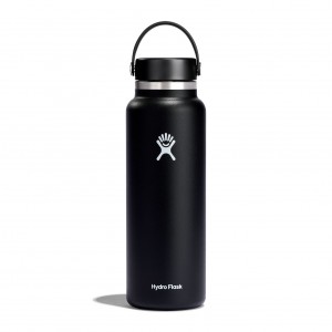 Hydro Flask 20 oz Weite Mouth Schwarz | 9718064-MS