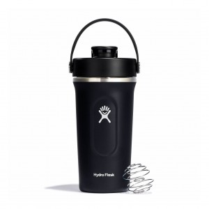 Hydro Flask 24 oz Insulated Shaker Bottle Schwarz | 7015682-KF