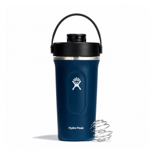 Hydro Flask 24 oz Insulated Shaker Bottle Indigo | 4097685-NY