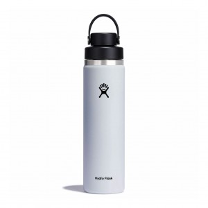 Hydro Flask 24 oz Wide Mouth with Flex Chug Cap Weiß | 8970614-NF