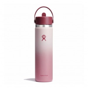 Hydro Flask 24 oz Wide Mouth with Flex Straw Cap Bayberry Ombre | 0374296-RX