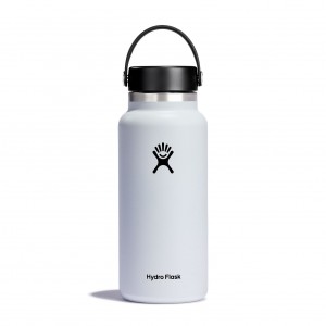 Hydro Flask 32 oz Wide Mouth Weiß | 0689357-BA