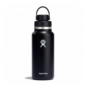 Hydro Flask 32 oz Wide Mouth with Flex Chug Cap Schwarz | 0953671-OV