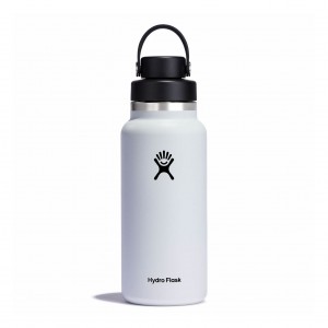 Hydro Flask 32 oz Wide Mouth with Flex Chug Cap Weiß | 6478109-AS