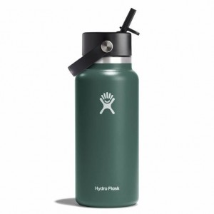 Hydro Flask 32 oz Wide Mouth with Flex Straw Cap Fir | 4679381-XI