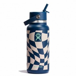 Hydro Flask 32 oz Wide Mouth with Flex Straw Cap Indigo | 6382759-LB
