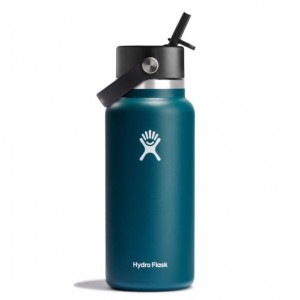 Hydro Flask 32 oz Wide Mouth with Flex Straw Cap Jade | 8974321-BZ