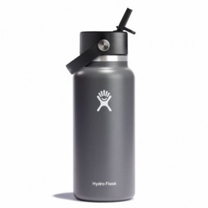 Hydro Flask 32 oz Wide Mouth with Flex Straw Cap Stone | 3026714-QP