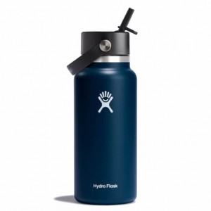 Hydro Flask 32 oz Wide Mouth with Flex Straw Cap Indigo | 1204895-QK