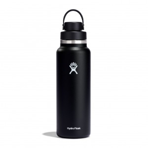Hydro Flask 40 oz Wide Mouth with Flex Chug Cap Schwarz | 5894621-LP